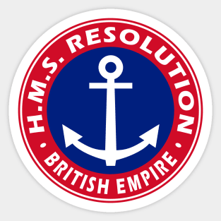 H.M.S. Resolution Sticker